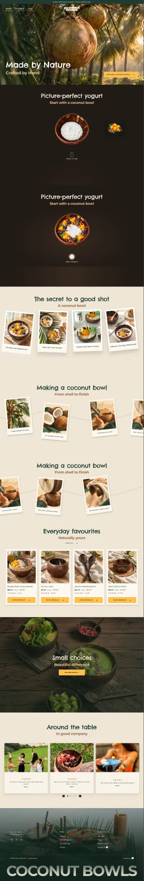 COCONUT BOWLS 桌面端 Figma 设计