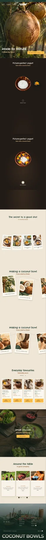 COCONUT BOWLS 平板端 Figma 设计